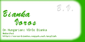 bianka voros business card