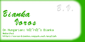 bianka voros business card